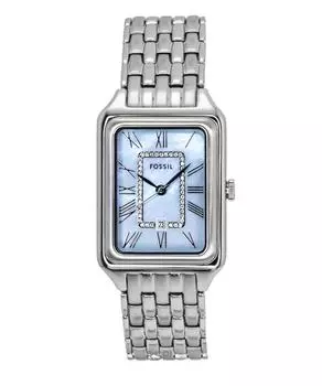 Женские часы Fossil Raquel из нержавеющей стали с перламутровым циферблатом, кварцевые ES5402 мать жемчужного