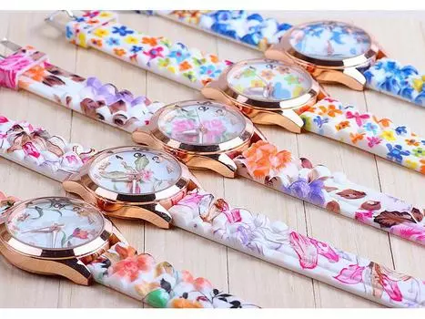 Женские часы Geneva Fashion Print — модные и в наличии Suit No. 4