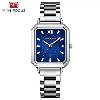 Женские часы Ins Style Light Luxury Small Square Watch Перламутровый циферблат Светящийся стальной ремешок Женские часы