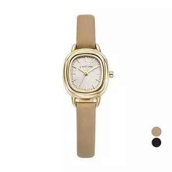 Женские часы J.ESTINA AMICO с круглым кожаным ремешком JWM1LE4BS403GOBE0