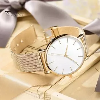 Женские часы Кварцевые часы Круглый циферблат Точное время из нержавеющей стали Высокая точность Регулируемый ремешок Роскошные легкие наручные часы Бизнес-подарок