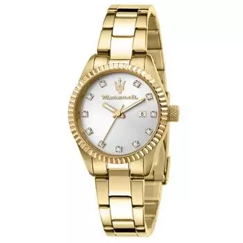 Женские часы Maserati Competizione из нержавеющей стали золотистого тона, кварцевые, R8853100506, 100 м серебряный