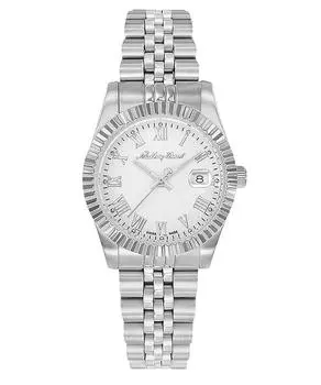 Женские часы Mathey-Tissot Mathy III Roman из нержавеющей стали с белым циферблатом, кварцевые, D810ABR белый