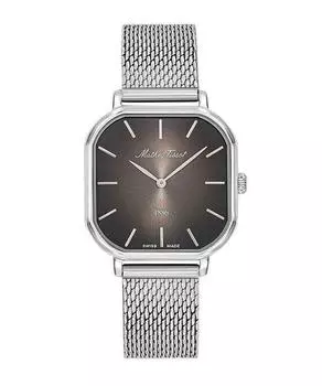 Женские часы Mathey-Tissot Monsoon Square из нержавеющей стали с черным циферблатом, кварцевые D7917AN чёрный