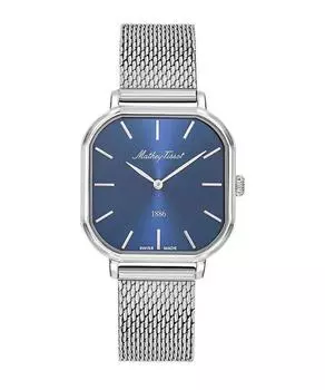 Женские часы Mathey-Tissot Monsoon Square из нержавеющей стали с синим циферблатом, кварцевые D7917ABU синий