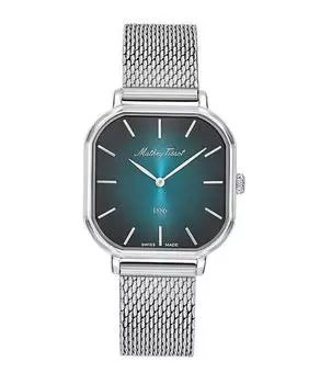 Женские часы Mathey-Tissot Monsoon Square из нержавеющей стали с зеленым циферблатом, кварцевые D7917AV зелёный