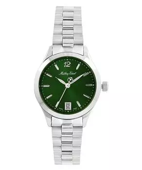 Женские часы Mathey-Tissot Urban из нержавеющей стали с зеленым циферблатом, кварцевые D411MAV зелёный