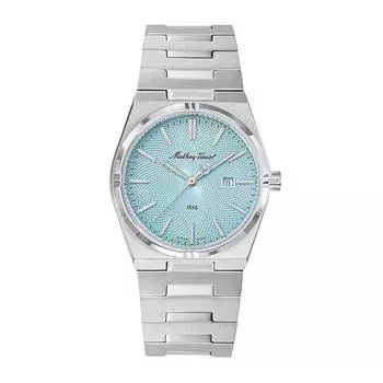 Женские часы Mathey-Tissot Zeus из нержавеющей стали с синим циферблатом, кварцевые, D118SK синий