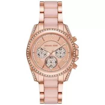 Женские часы Michael Kors Blair с розовым золотым циферблатом розовое золото
