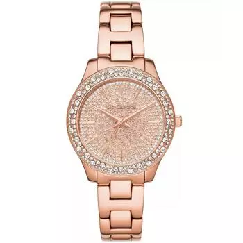Женские часы Michael Kors Liliane с розовым золотым циферблатом розовое золото