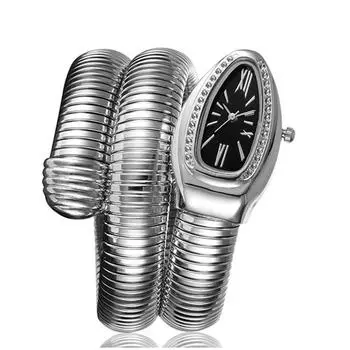 Женские часы, модные часы в форме змеи, для повседневной работы в офисе