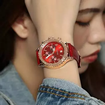 Женские часы, модные, унисекс, с большим циферблатом, женские часы, маленькие, с тремя пластинами, многофункциональные, женские кварцевые часы для женщин