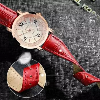 Женские часы, модные водонепроницаемые светящиеся часы для студенток, корейский стиль, простой пояс, кварцевые часы