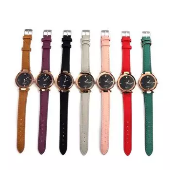 Женские часы наручные часы из кожи и нержавеющей стали