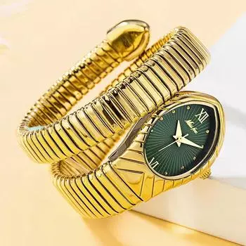 Женские часы с бриллиантами Роскошные женские кварцевые часы Женские часы в стиле хип-хоп Женские водонепроницаемые часы с бриллиантами Модные часы со стальным ремешком Serpentine серебряный/белый