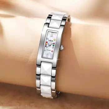 Женские часы с квадратным маленьким циферблатом, женские часы, модные водонепроницаемые кварцевые часы