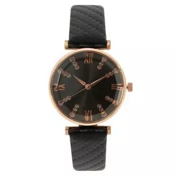 Женские часы с кварцевым механизмом, круглый циферблат, римские цифры, ремешок из искусственной кожи, контроль времени, высокая точность, женские наручные часы, часы для свиданий золотистый