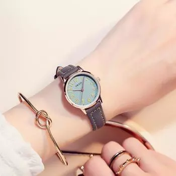 Женские часы с поясом, темпераментные цифровые кварцевые часы, повседневные студенческие часы для женщин