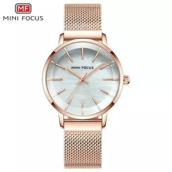 Женские часы с японским механизмом, перламутровой поверхностью, водонепроницаемые, с сетчатым ремешком Milan Mesh, женские часы