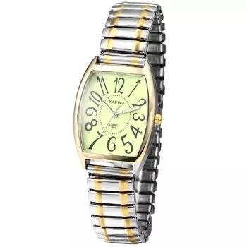 Женские часы Seiko с эластичным ремешком: Часы из нержавеющей стали с квадратными римскими цифрами, кварцевые точные часы, водонепроницаемые, крутые, деловые часы-браслет