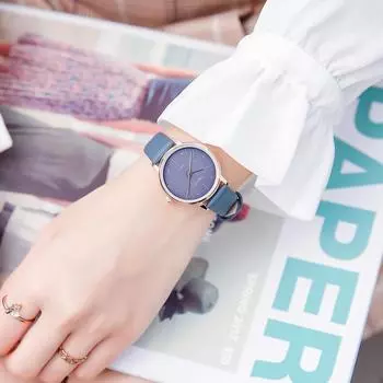 Женские часы Simple Ins Belt Temperament Quartz Watch Digital Scale Casual Student Watch for Women