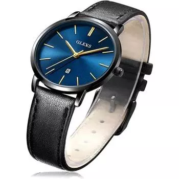 Женские часы, синие, стильные, наручные часы, водонепроницаемые, ультратонкие, женский кожаный ремень, бренд, кожа, аналоговые, маленькие, простой циферблат, легко читаемые, модные