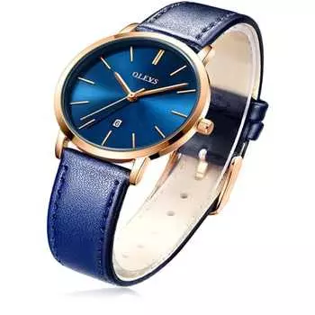 Женские часы, синие, стильные, наручные часы, водонепроницаемые, ультратонкие, женский кожаный ремень, бренд, кожа, аналоговые, маленькие, простой циферблат, легко читаемые, модные