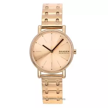 Женские часы Skagen Signatur Lille Rose Gold Tone из нержавеющей стали с циферблатом из розового золота, кварцевые SKW3125 розового золота