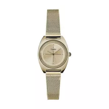 Женские часы Timex Milano Petite с кварцевым механизмом и золотым циферблатом TW2T37600