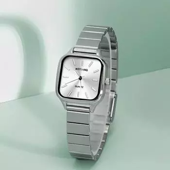 Женские часы TOPWOO Square Metal, популярные корейские часы