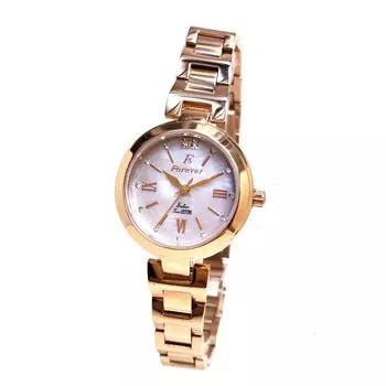 Женские часы Водонепроницаемость 10 АТМ Оснащены японским механизмом на солнечной батарее В комплект входит простой инструмент для регулировки ремня Циферблат светло-розового цвета FOREVER 6 моделей