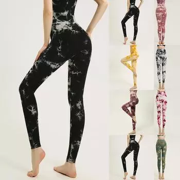 Женские черные эластичные леггинсы с перьями и принтом для фитнеса, бега в тренажерном зале, спортивные брюки для активного отдыха XS чёрный