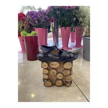 Женские черные кожаные ортопедические повседневные сандалии. Удобные повседневные качественные стильные легкие сандалии.