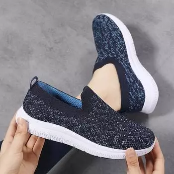 Женские черные кроссовки для бега, повседневные носки, розовые легкие кроссовки для ходьбы, большие размеры EU: 36 чёрный