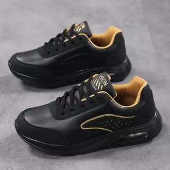 Женские черные кроссовки для бега, повседневные спортивные кроссовки для ходьбы, легкие кроссовки для бега, большой размер EU: 36 чёрный