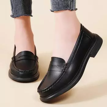 Женские черные мокасины для вождения, удобные повседневные мокасины без застежек для мужчин, минималистичные дышащие мокасины для мам EU: 35 чёрный