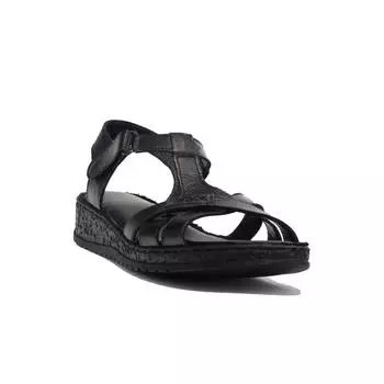 Женские черные повседневные ортопедические кожаные сандалии дза Комфортные повседневные качественные стильные легкие сандалии