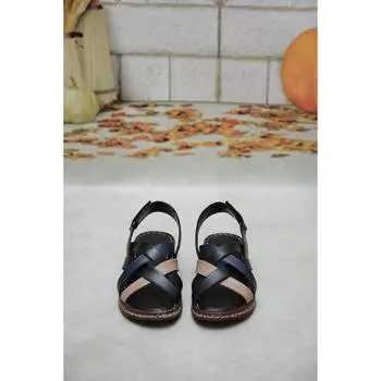 Женские черные сандалии из натуральной кожи на комфортной подошве с несколькими сандалиями Комфортные повседневные качественные стильные легкие сандалии