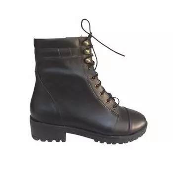 Женские черные сапоги из натуральной кожи