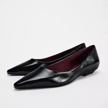 Женские черные винтажные туфли на низком каблуке, сексуальные туфли с острым носком и неглубоким вырезом, весна-осень 2025 г., женские туфли на низком квадратном каблуке 36