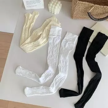 Женские чулки, ажурные, сексуальные, кружевные, цветочные, сетчатые, чулки, высокие носки, гольфы для девочек JK, высокие носки для девочек