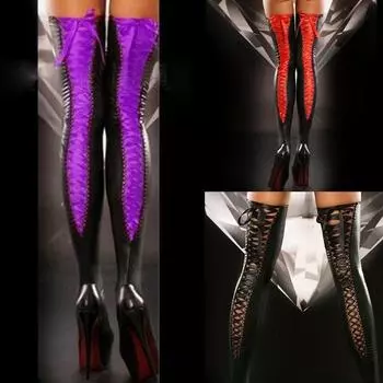 Женские чулки до бедра осеннее клубное кружевное нижнее белье