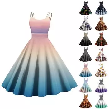 Женские цветочные, цветные пэчворк, градиентный принт, сексуальные без бретелек панк винтажные платья S