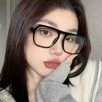 Женские деловые очки для поездок на работу, мужские очки с защитой от синего света, модные, индивидуальные, художественные, повседневные, прямоугольные, в стиле ретро, простые очки