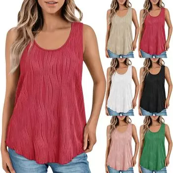 Женские деловые повседневные майки на бретелях, летние без рукавов L зелёный