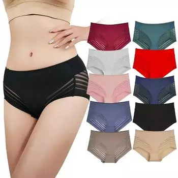 Женские дерзкие кружевные трусики с высокой талией, сексуальное черное соблазнительное нижнее белье, женское нижнее белье больших размеров L-4XL, трусы, нижнее белье L зелёный