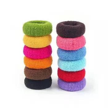 Женские Девичьи Эластичные Резинки для Волос Большие Толстые Бесшовные Резинки для Волос Без Повреждений Держатель для Хвоста Резинка Повязка на Голову Аксессуары для Волос 12 шт./Пак.