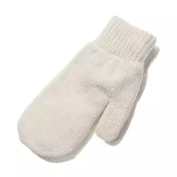 Женские Девичьи Однотонные Плюшевые Двухслойные Варежки из Кроличьего Меха на Все Пальцы Зимние Перчатки