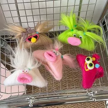 Женские Девочки Пластиковые Смешные Заколки Креативные Головные Уборы Ручной Работы Украшения Для Волос Коготь Заколка Украшенные Модные Аксессуары