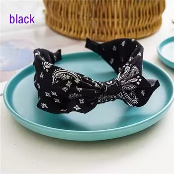 Женские Девушки Аксессуары для волос Милый Обруч для волос Повязка на голову Головной убор Банты Повязка на голову чёрный